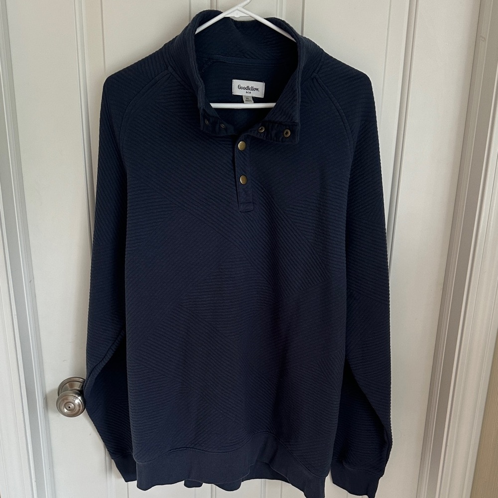 Goodfellow & Co Men's Dark Blue Zip Up Sweater